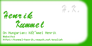 henrik kummel business card